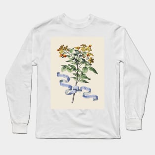 Antique Flower Botanical Illustration Long Sleeve T-Shirt